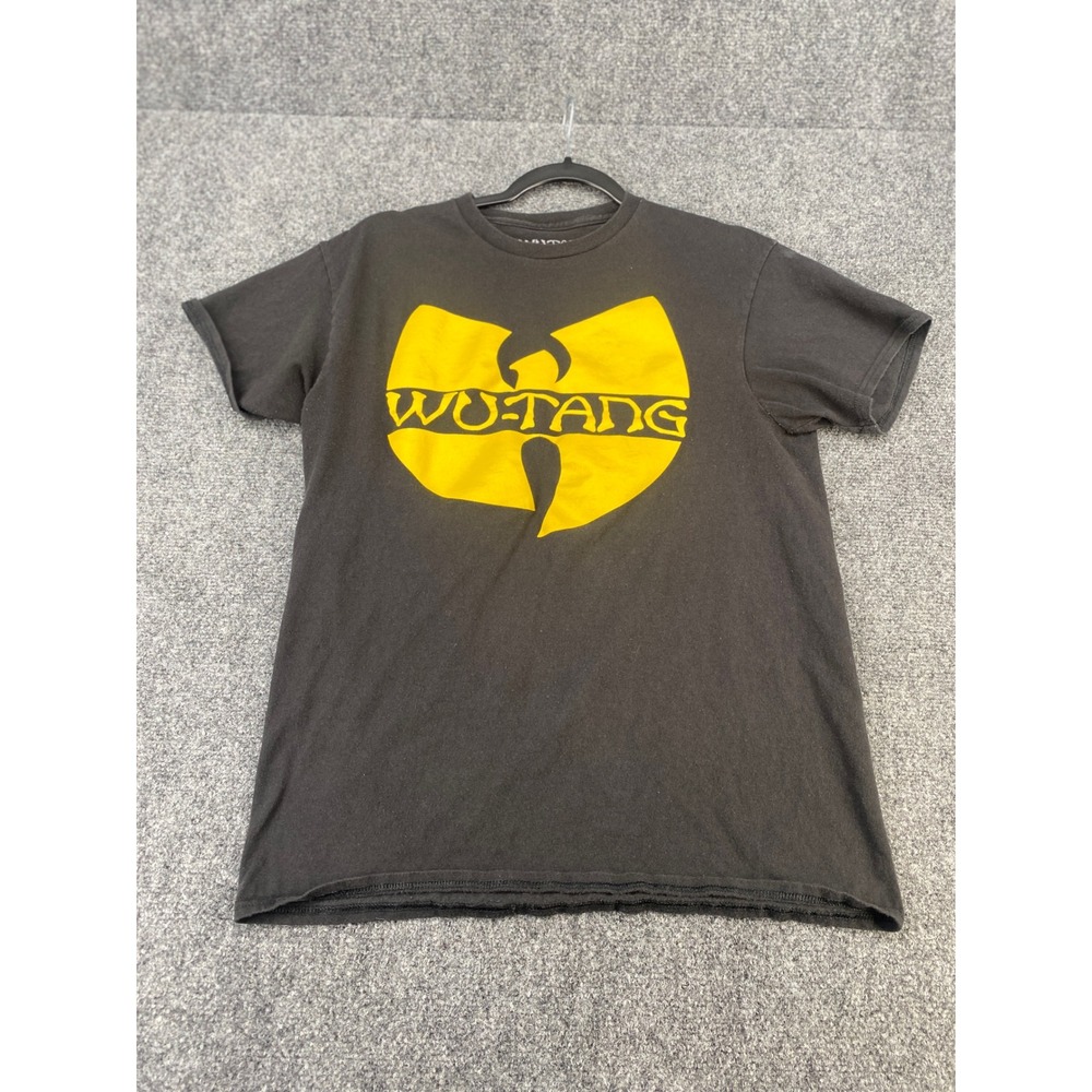 Wu-Tang Clan Logo Graphic T-Shirt Mens Medium Black Cotton Hip Hop Short Sleeve